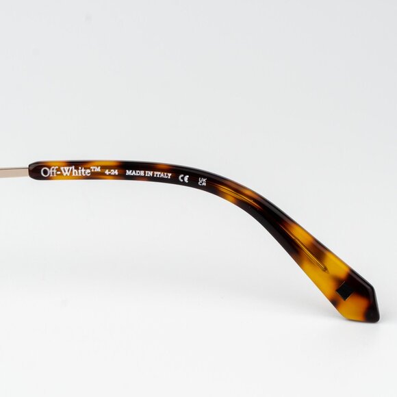 Off-White MIAMI Men Sunglasses Gold Brown Oval OERI13M MIAMI 7664 NEW AUTHENTIC - Picture 9 of 16